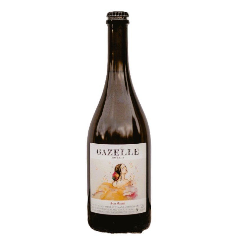 Gazelle, pétillant naturel d'Anne Buiatti, Maison Advinam, vin méthode nature